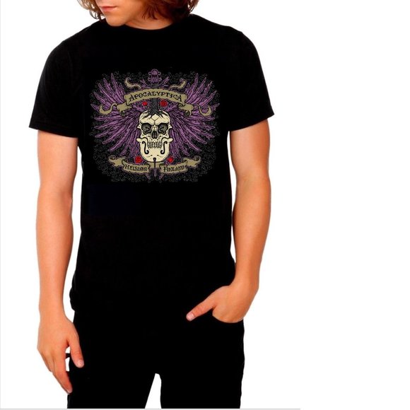Apocalyptica Winged Skull Cello progressive metal rock T-Shirt M NWT - Picture 1 of 2